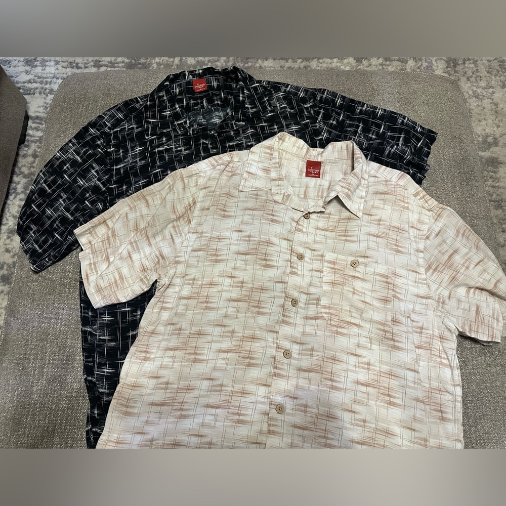 Lot Of 2 Junction West Men’s Button Down Short Sleeve Shirts Size XL